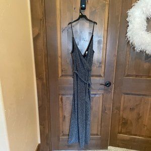 H&M Metallic Capri/Culotte Jumpsuit - Size Medium